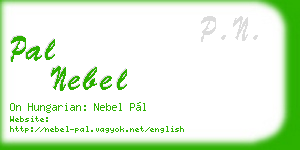 pal nebel business card